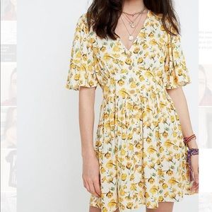 Urban Outfitters Primrose Yellow Floral Dress